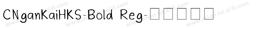 CNganKaiHKS-Bold Reg字体转换